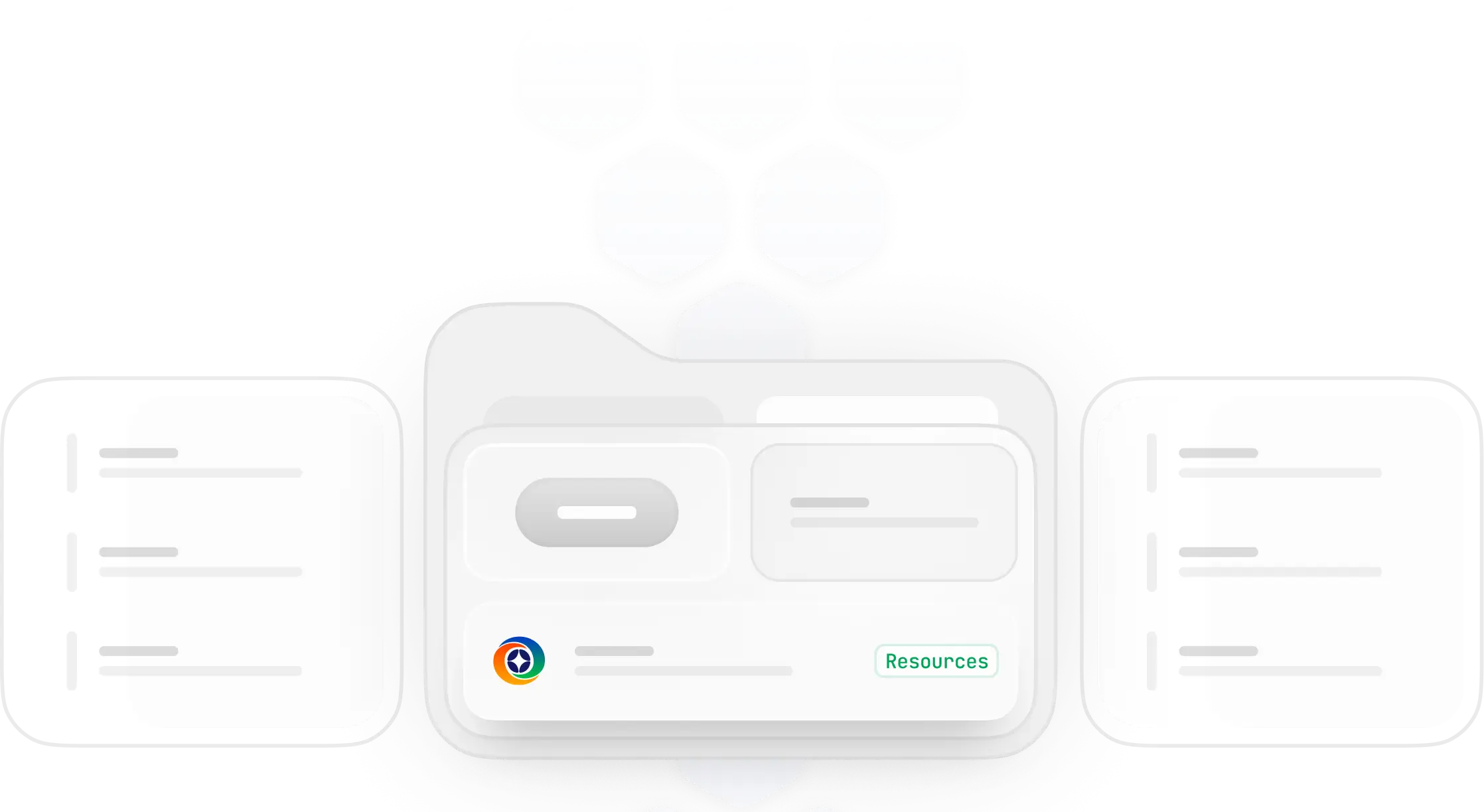 Illustration of connected communication channels feeding one shared workflow